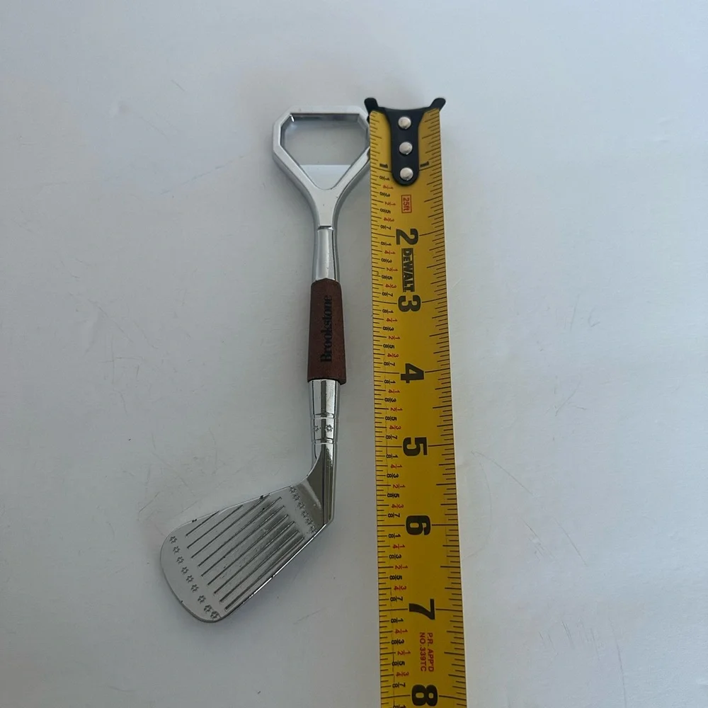 Brookstone Golf Club quality nickel plated bottle opener for Golf Enthusiasts